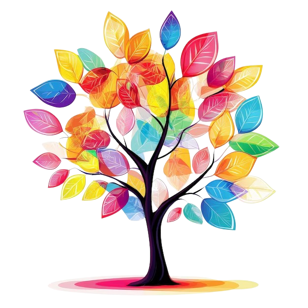 albero colorato con foglie luminose illustrazione vettoriale allegra 1106493 520317 Photoroom Copia